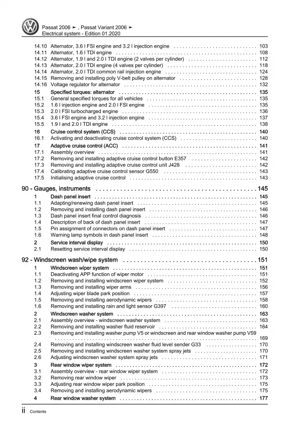 VW Passat 6 type 3C 2004-2010 electrical system repair workshop manual pdf eBook