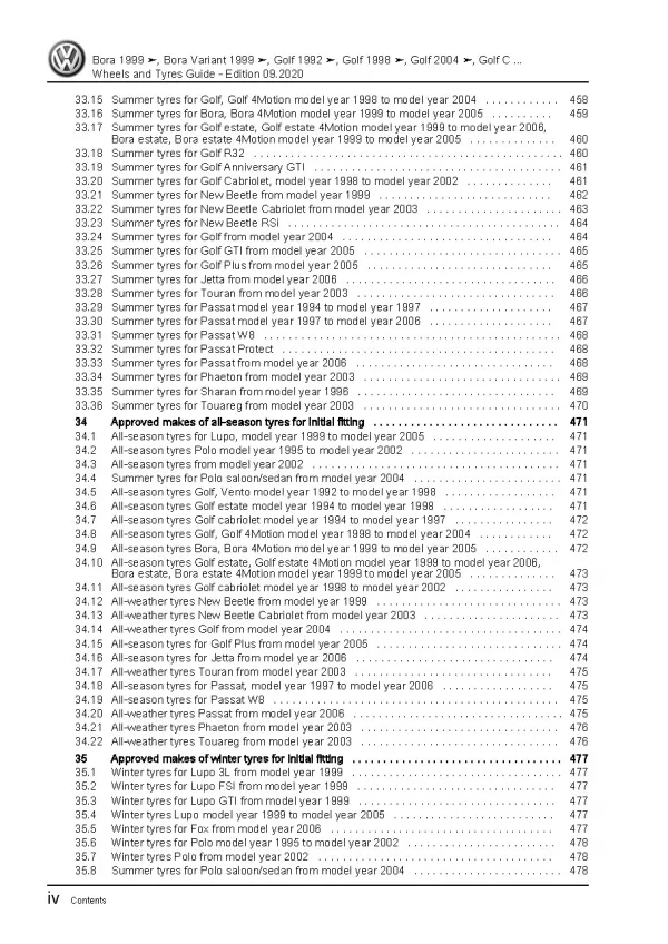 VW Phaeton type 3D 2001-2016 wheels and tyres repair workshop manual pdf ebook