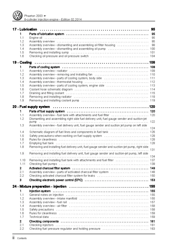 VW Phaeton 3D 01-16 6-cyl. 3.2l petrol engines 240 hp repair workshop manual pdf