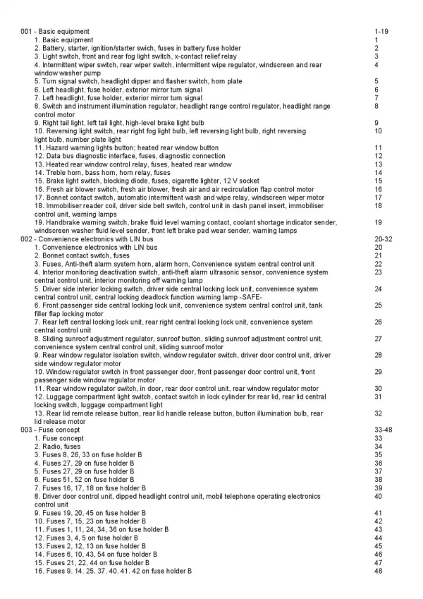 VW Polo 4 type 9N 2008-2010 wiring circuit diagram repair workshop manual pdf