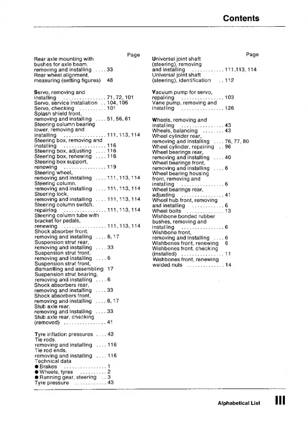 VW Scirocco 53 (74-92) running gear axles steering repair workshop manual eBook