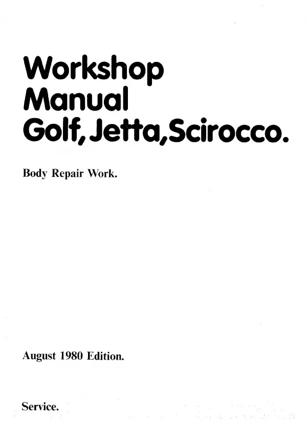 VW Scirocco 53 1974-1992 general information body repairs workshop manual pdf