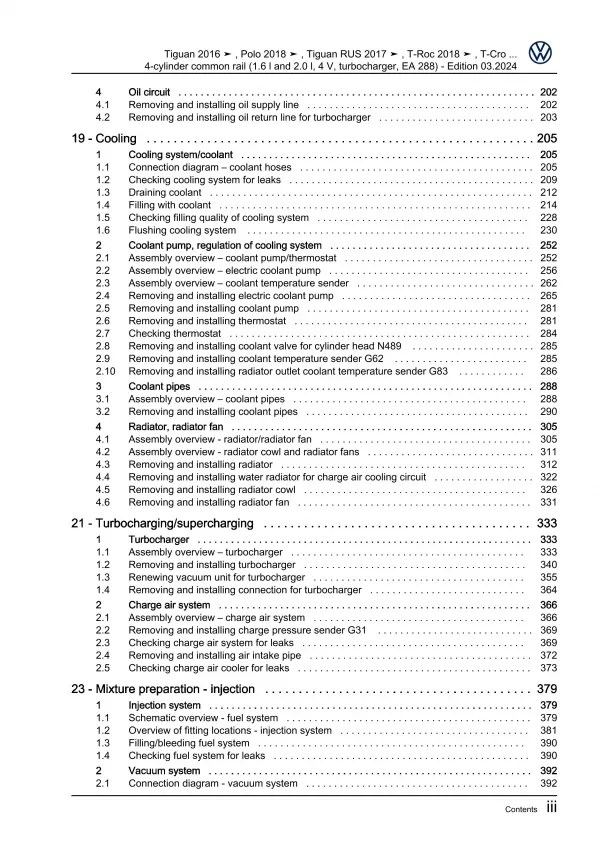 VW Tiguan 3 CT from 2023 1.6l 2.0l diesel engine 80-150 hp repair manual eBook