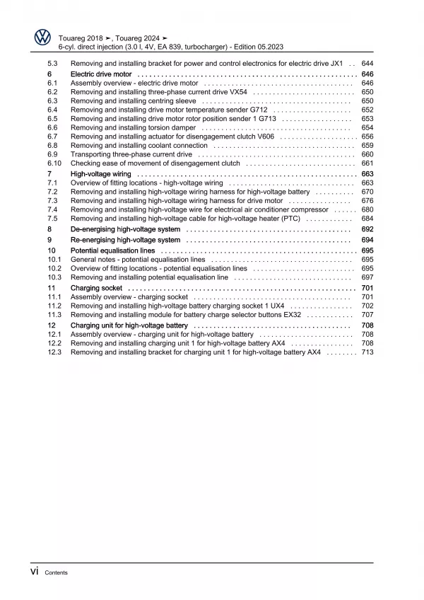 VW Touareg 3 RC8 from 2023 6-cyl. 3.0l petrol engines 340 hp repair manual eBook