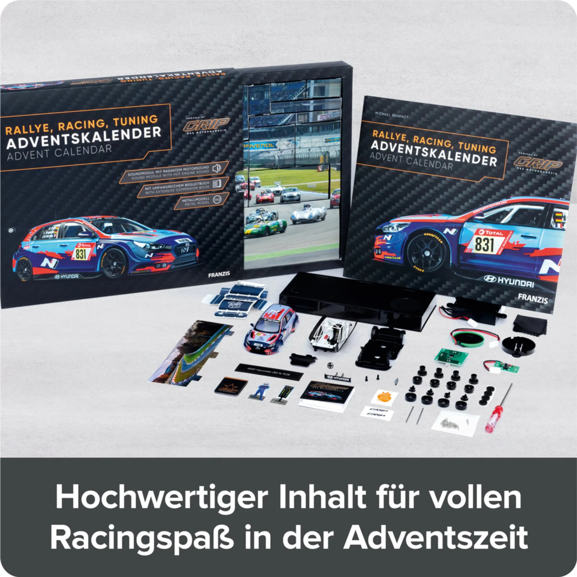 Rallye, Racing, Tuning Adventskalender Advent Calendar by GRIP Franzis Verlag