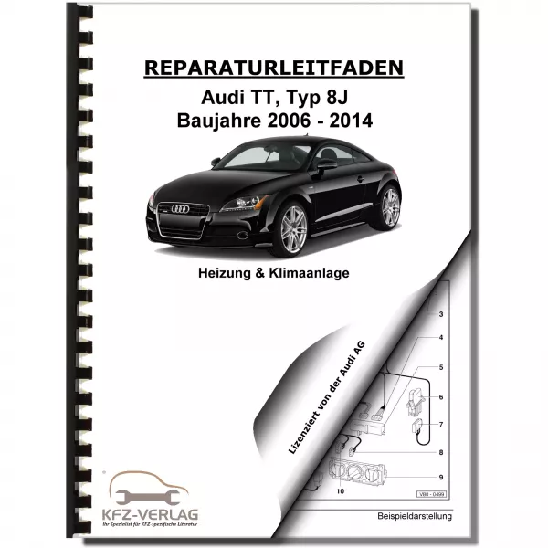 Audi TT Typ 8J 2006-2014 Heizung Belüftung Klimaanlage Reparaturanleitung