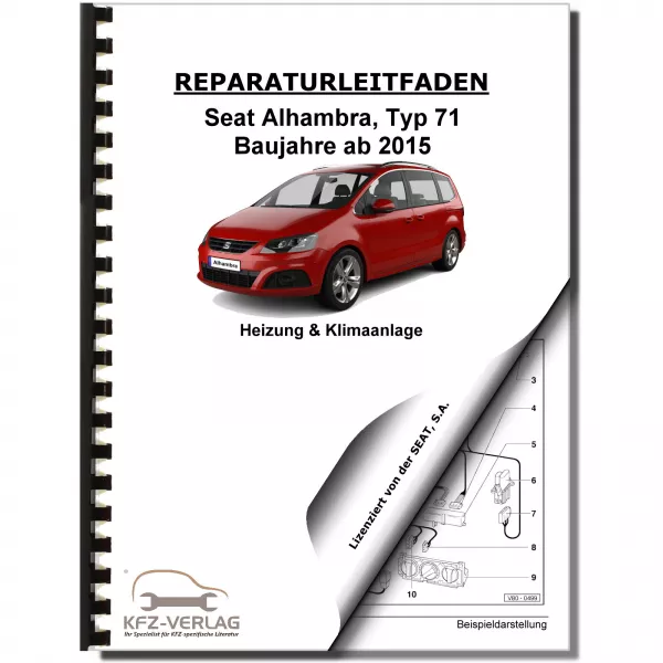 SEAT Alhambra Typ 71 ab 2015 Heizung Belüftung Klimaanlage Reparaturanleitung