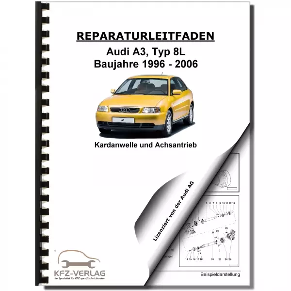 Audi A3 Typ 8L 1996-2006 Kardanwelle Achsantrieb hinten Reparaturanleitung