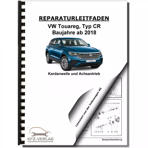 VW Touareg Typ CR ab 2018 Kardanwelle Achsantrieb hinten Reparaturanleitung