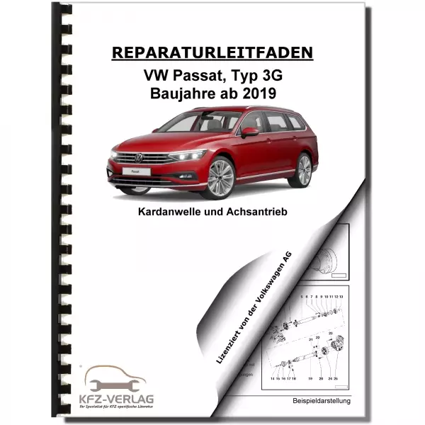 VW Passat 8 Typ 3G ab 2019 Kardanwelle Achsantrieb hinten Reparaturanleitung