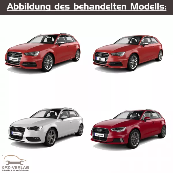 Audi A3 - Typ 8V, 8VA, 8VS, 8V7, 8V1, 85S, 85A - Baujahre 2012 bis 2020 - Fahrzeugabschnitt: Automatisches Getriebe, Automatikgetriebe, Doppelkupplungsgetriebe und Direktschaltgetriebe - Reparaturanleitungen zur Reparatur in Eigenregie für Anfänger, Hobbyschrauber und Profis.