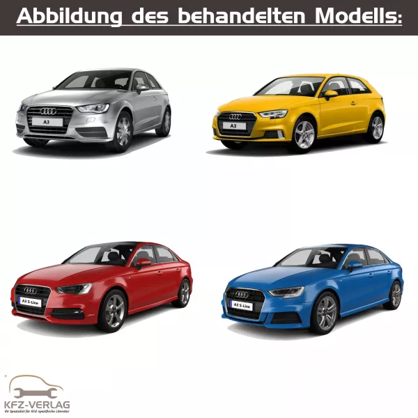 Audi A3 - Typ 8V, 8VA, 8VS, 8V7, 8V1, 85S, 85A - Baujahre 2012 bis 2020 - Fahrzeugabschnitt: Ausgebautes und eingebautes Schaltgetriebe inkl. Kupplung - Reparaturanleitungen zur Reparatur in Eigenregie für Anfänger, Hobbyschrauber und Profis.