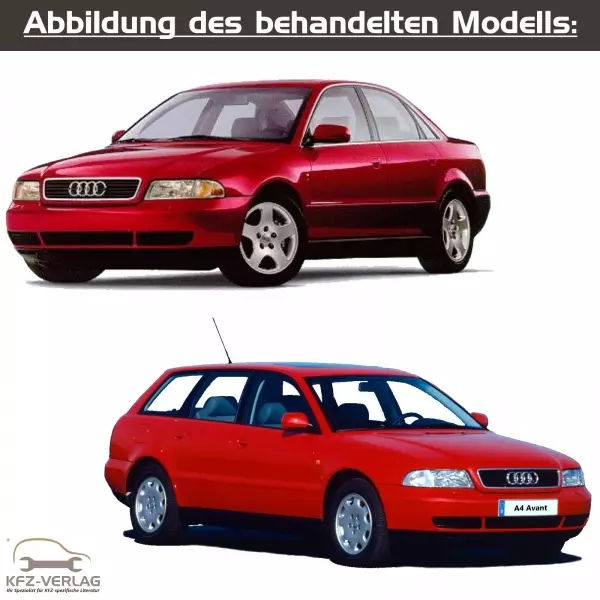 Audi A4 - Typ 8D, 8D2, 8D5 - Baujahre 1994 bis 2002 - Fahrzeugabschnitt: Karosserie-Montagearbeiten Innen und Aussen - Reparaturanleitungen zur Reparatur in Eigenregie für Anfänger, Hobbyschrauber und Profis.