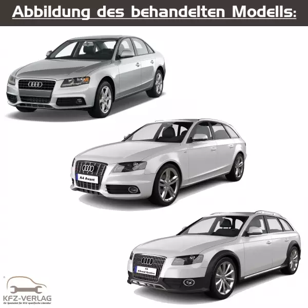 Audi A4 - Typ 8K, 8K2, 8K5, 8KH - Baujahre 2007 bis 2015 - Fahrzeugabschnitt: Karosserie-Instandsetzung - Reparaturanleitungen zur Unfall-Instandsetzung in Eigenregie für Anfänger, Hobbyschrauber und Profis.