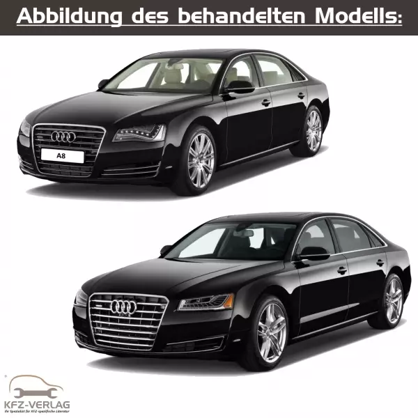 Audi A8 - Typ 4H, 4H2, 4H8, 4HL - Baujahre 2010 bis 2017 - Fahrzeugabschnitt: Instandsetzungsarbeiten am automatischen Getriebe, Automatikgetriebe, Doppelkupplungsgetriebe und Direktschaltgetriebe - Reparaturanleitungen zur Reparatur in Eigenregie für Anfänger, Hobbyschrauber und Profis.