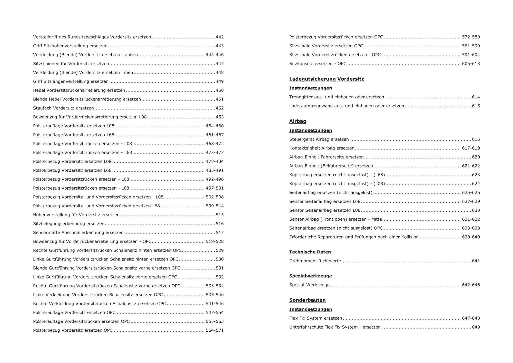 Opel Corsa D Typ S07 Baujahre 2006-2014 Karosserieausstattung Reparaturanleitung
