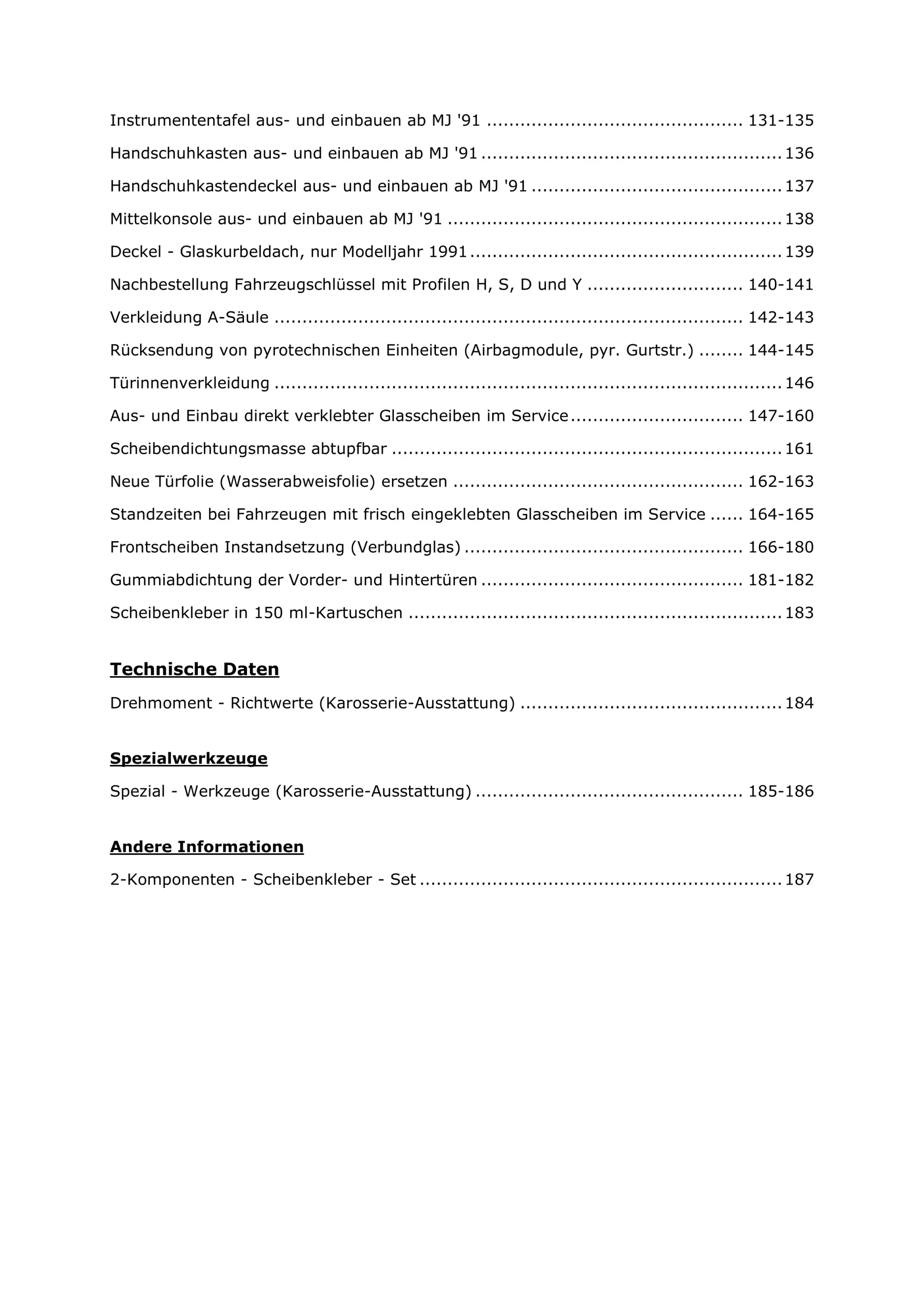 Opel Corsa A Typ S83 Baujahre 1982-1993 Karosserieausstattung Reparaturanleitung