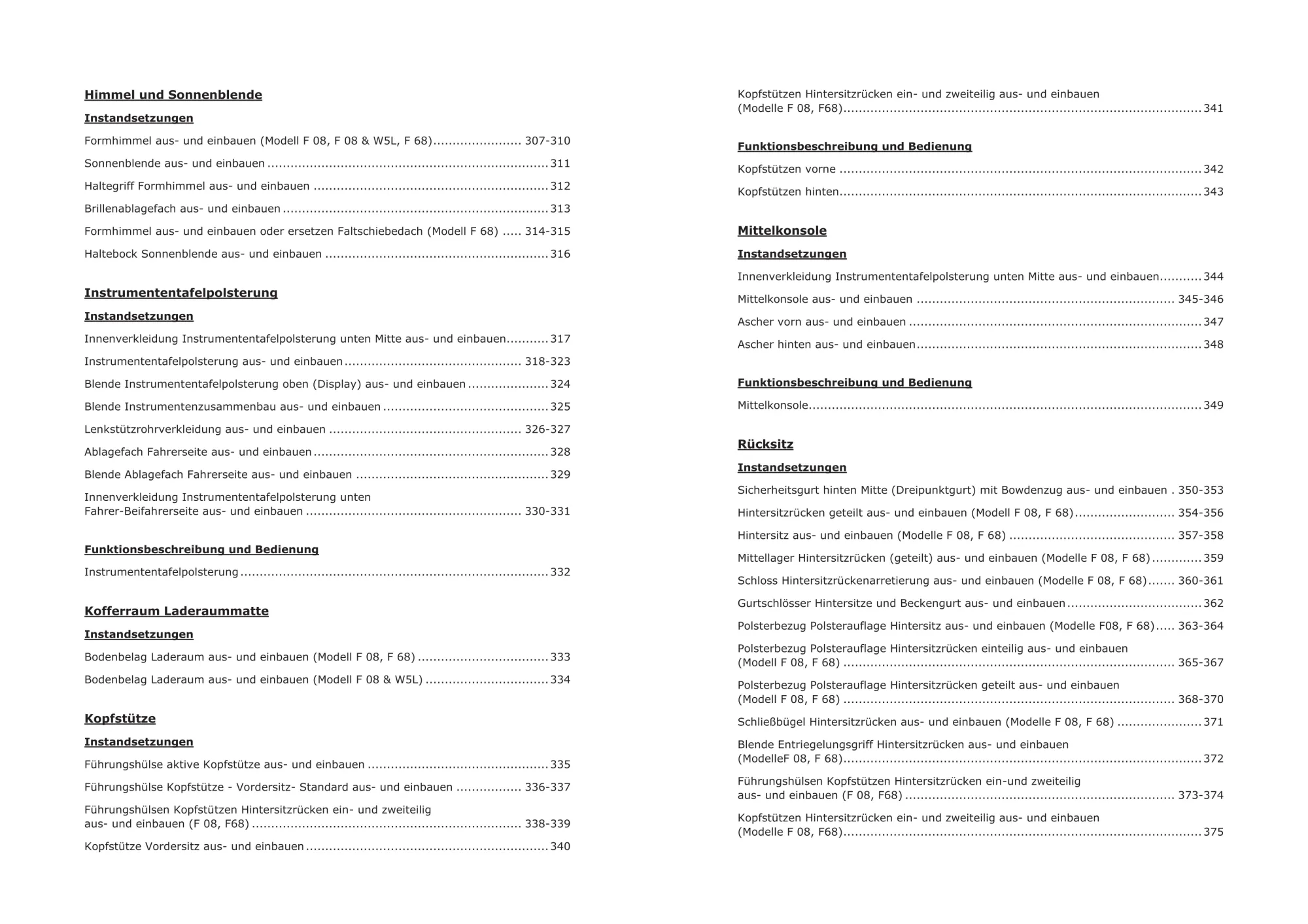 Opel Corsa C Typ X01 Baujahre 2000-2006 Karosserieausstattung Reparaturanleitung