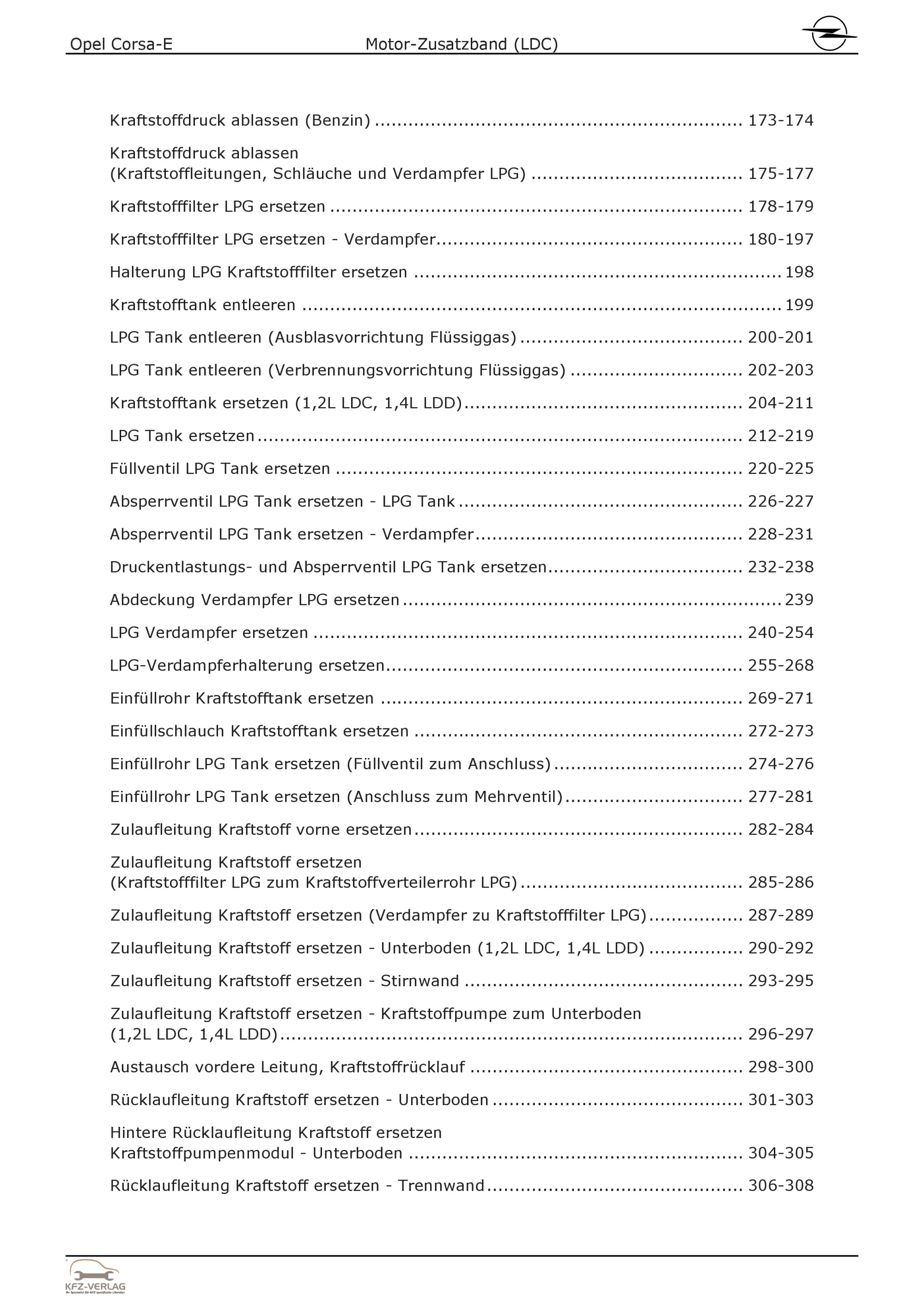 Opel Corsa E Typ X15 (14-19) Benzinmotor 70 PS LDC Zusatzband Reparaturanleitung