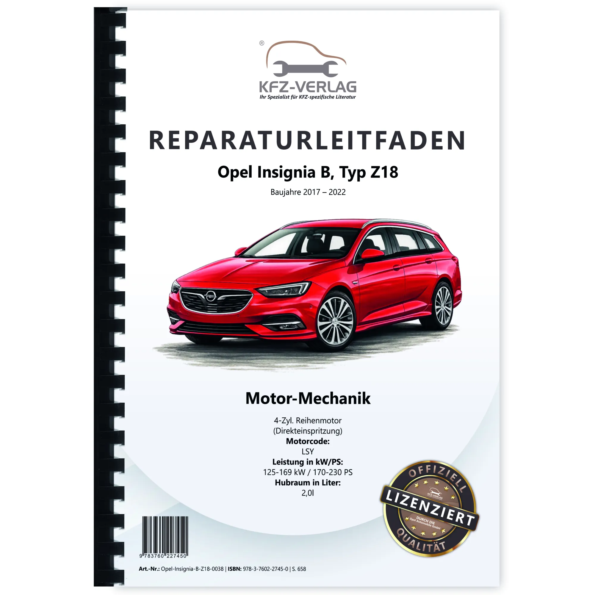 Opel Insignia B (17-22) 4-Zyl 2.0l Benzinmotor 170-230 PS LSY Reparaturanleitung
