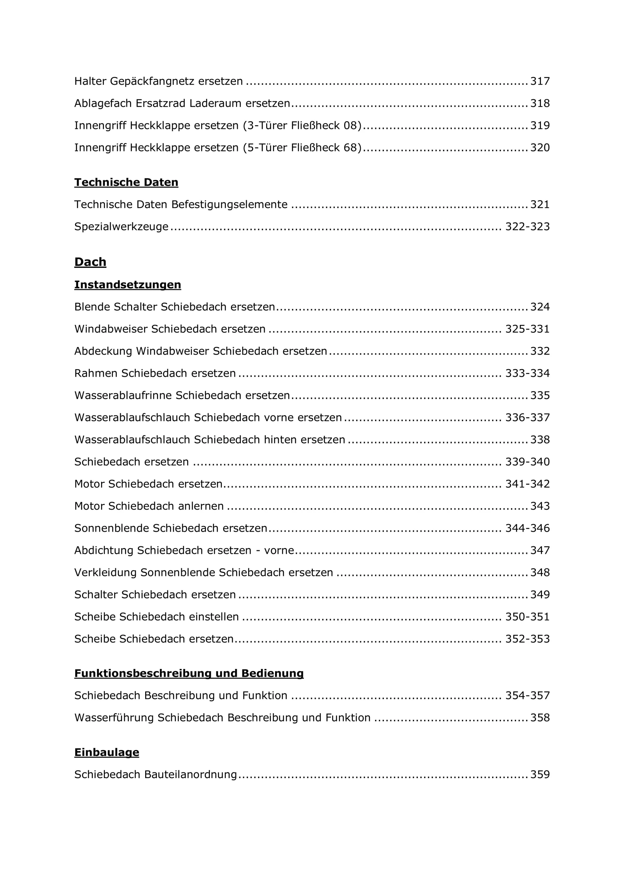 Opel Vivaro B X82 2014-2019 Karosserie Anbauteile Verkleidung Reparaturanleitung
