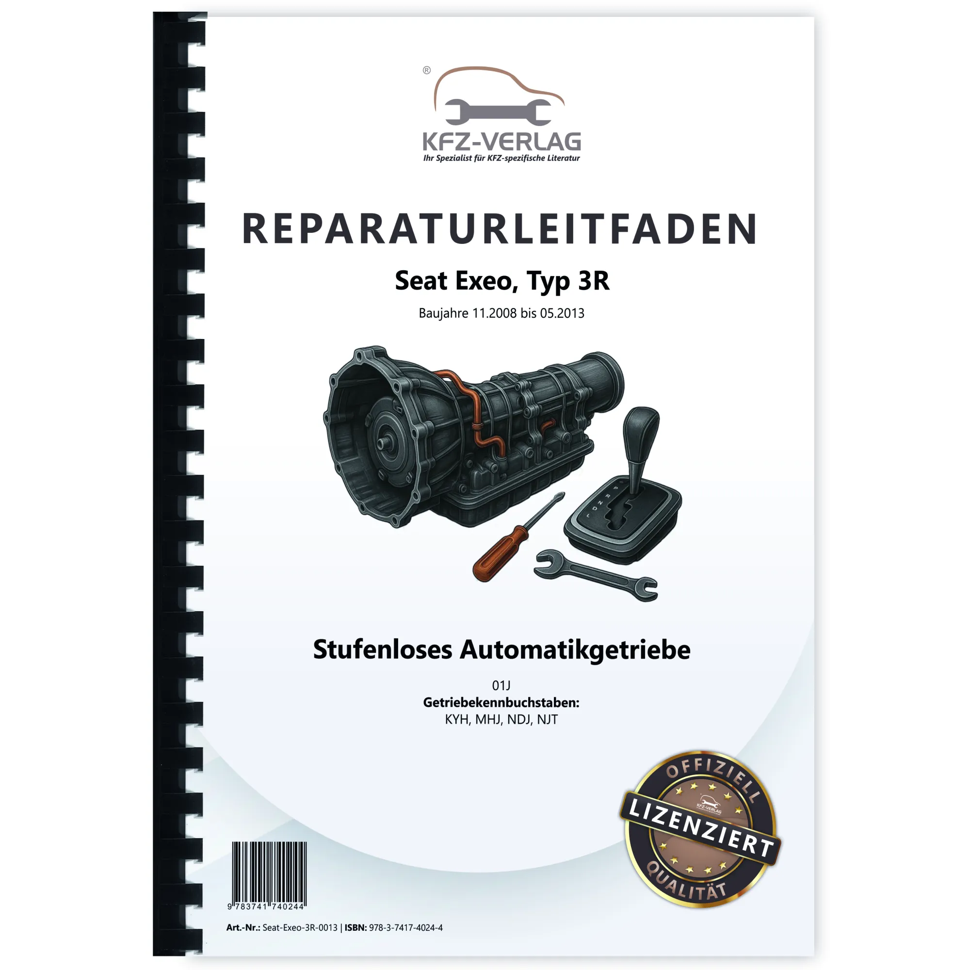 Seat Exeo Typ 3R 2008-2013 Stufenloses Automatikgetriebe 01J Reparaturanleitung