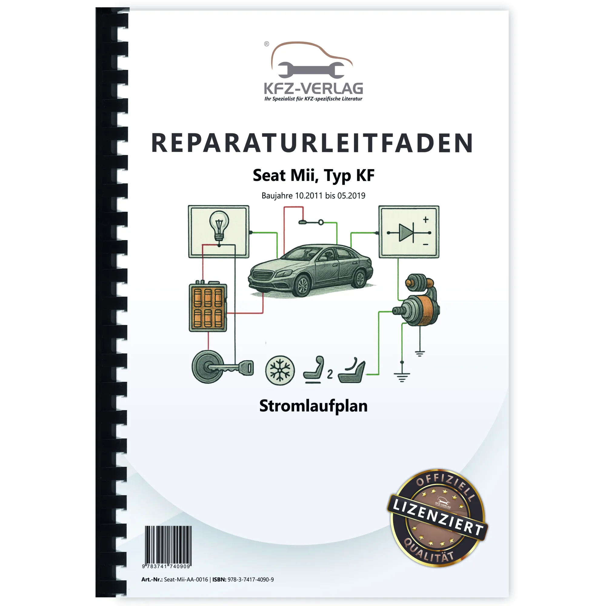 Seat Mii Typ KF 2011-2019 Schaltplan Stromlaufplan Verkabelung Elektrik Pläne