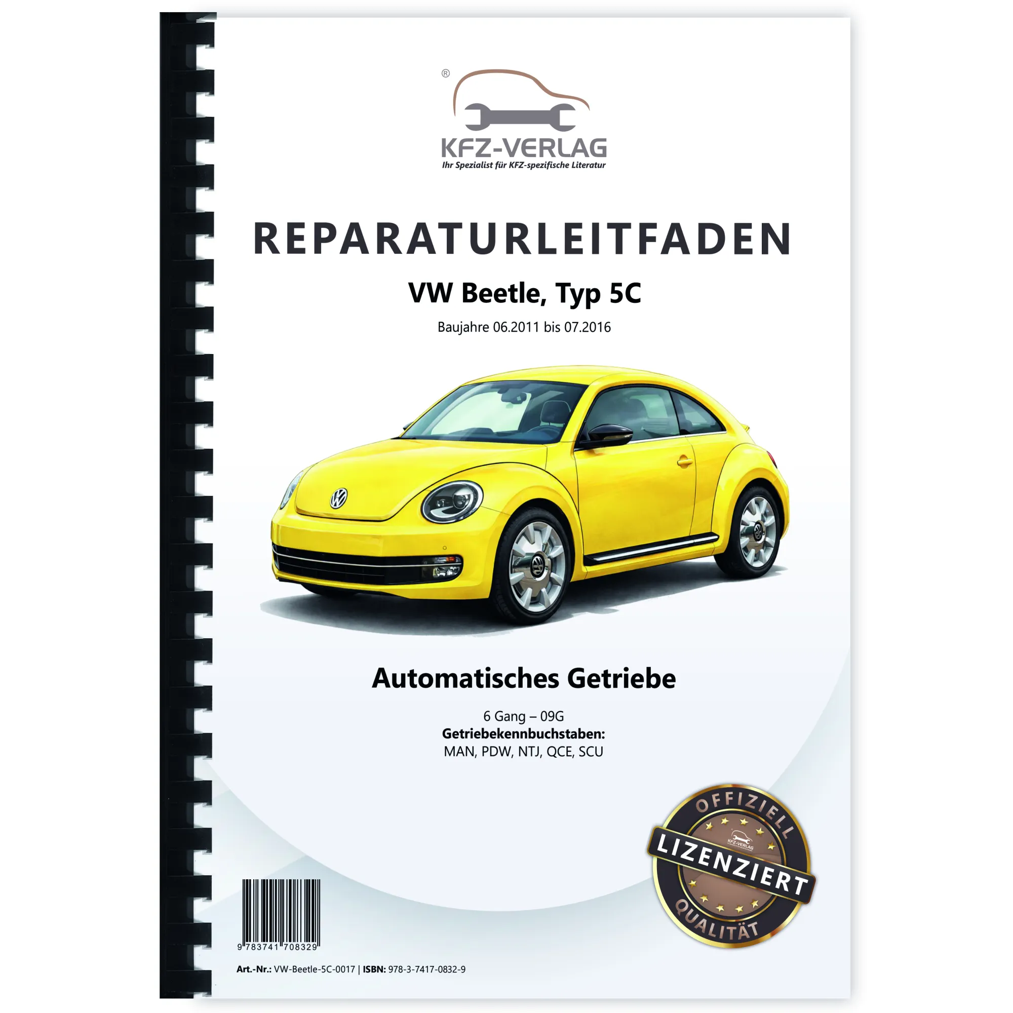 VW Beetle Typ 5C 2011-2016 6 Gang Automatikgetriebe 09G Reparaturanleitung