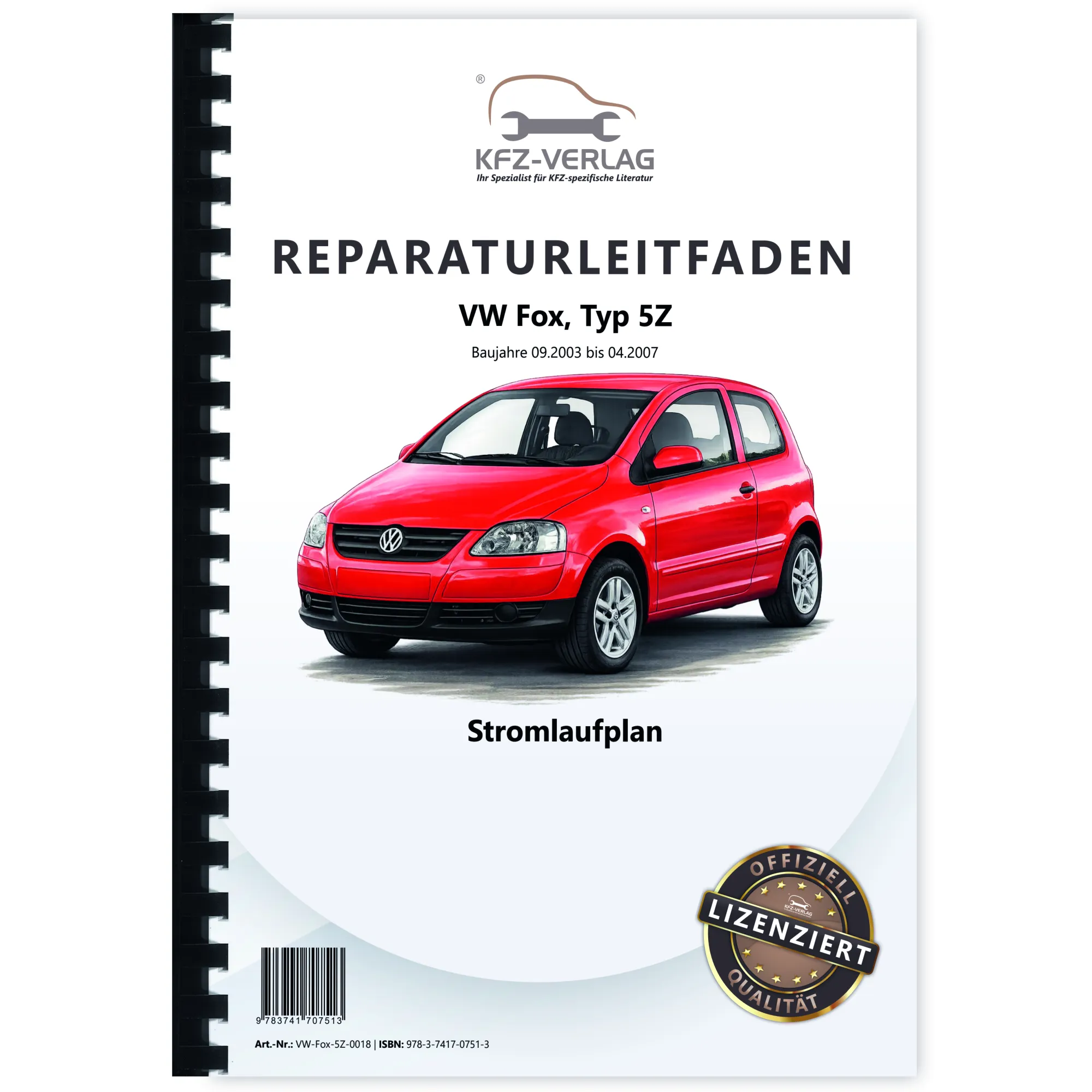 VW Fox Typ 5Z 2003-2007 Schaltplan Stromlaufplan Verkabelung Elektrik Pläne
