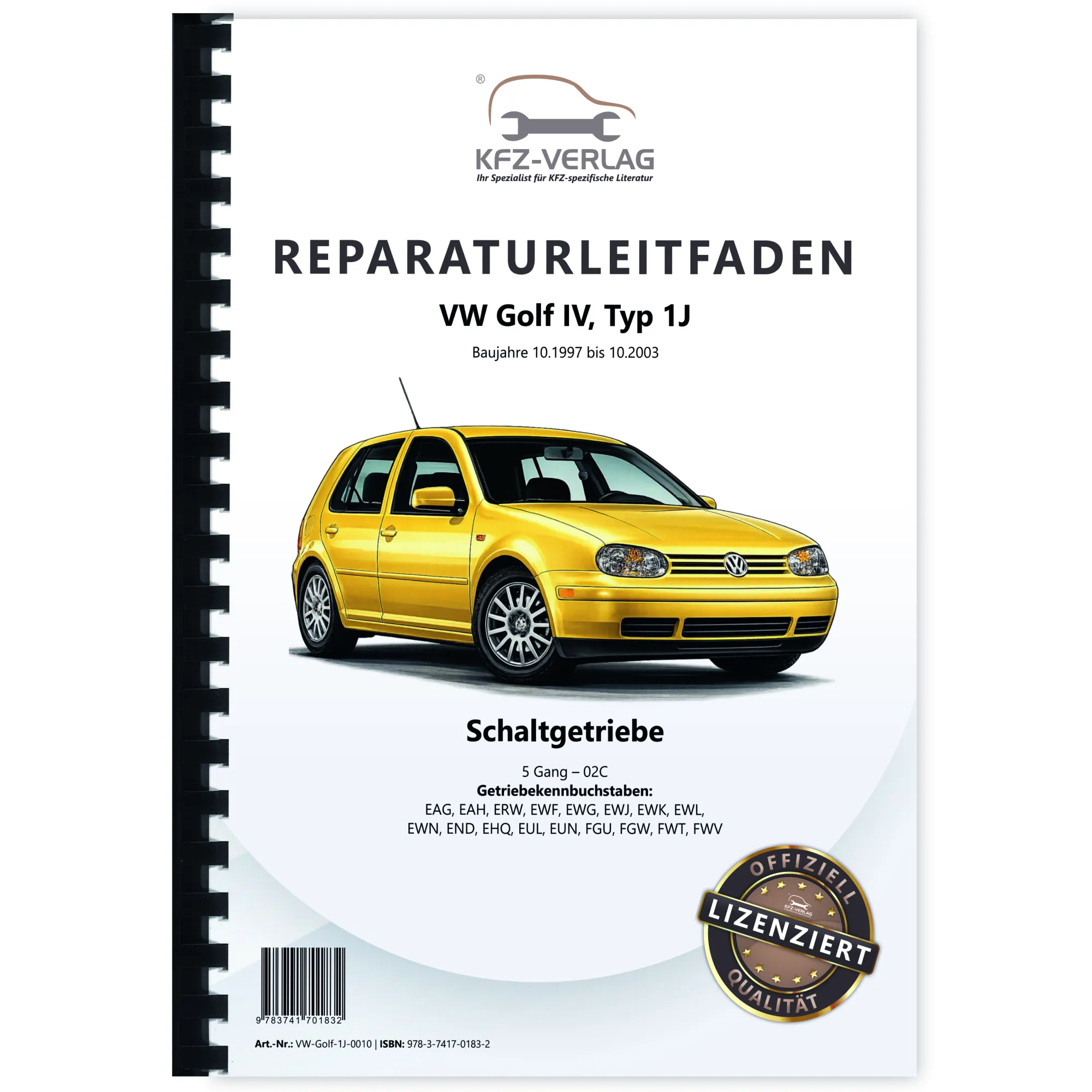 VW Golf 4 Typ 1J 1997-2003 5 Gang Schaltgetriebe 02C Kupplung Reparaturanleitung