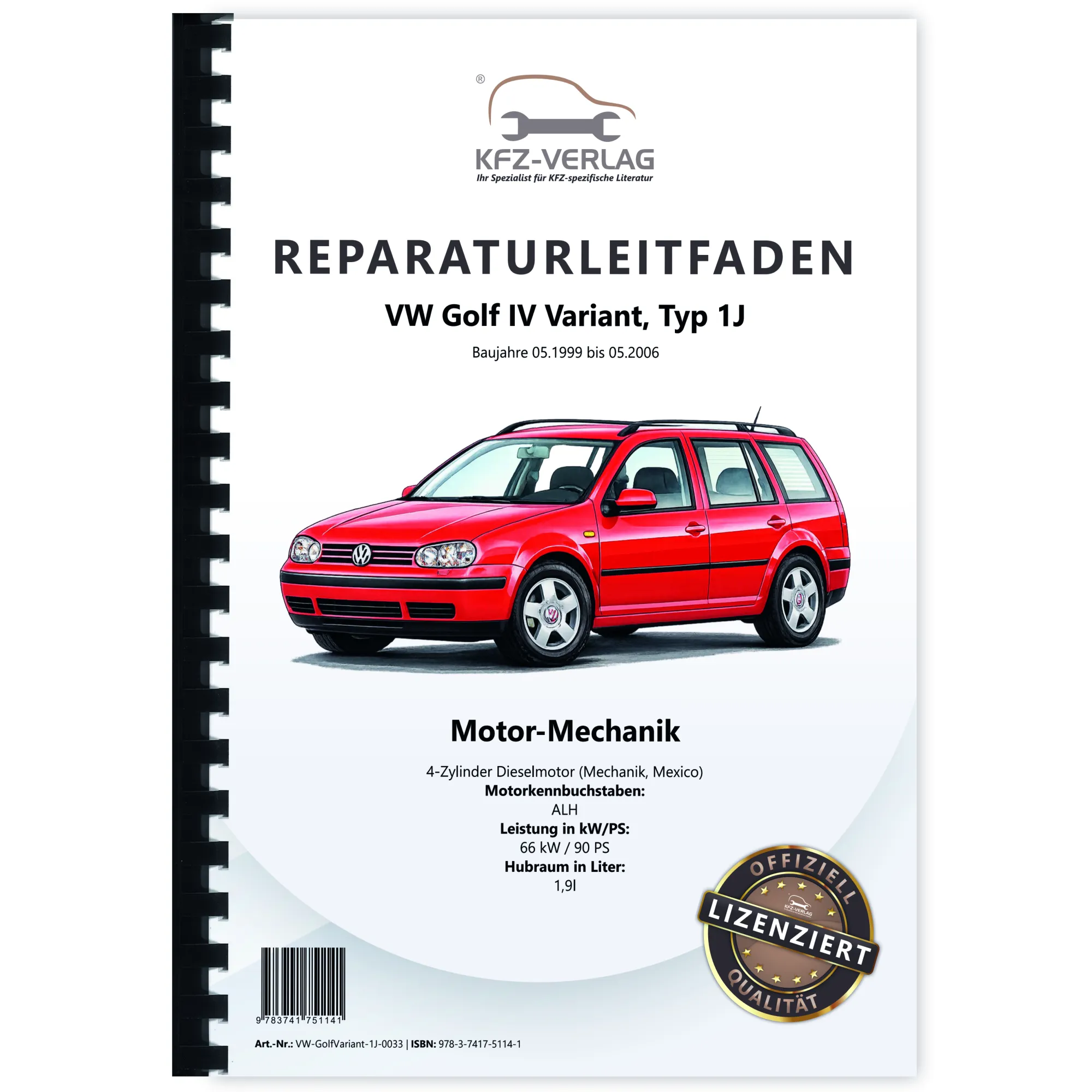 Reparaturanleitung VW Golf 4 Kombi (99-06) Diesel Mechanik 9