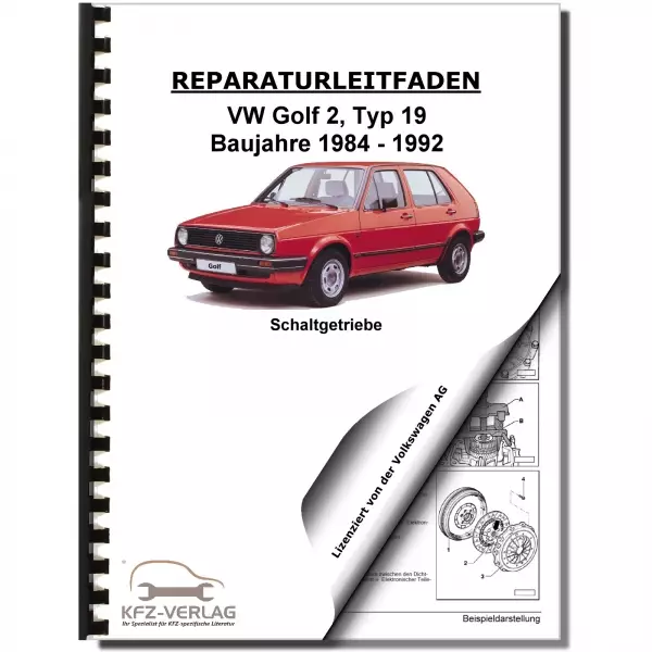 VW Golf 2 Typ 19 1984-1992 4 Gang Schaltgetriebe 084 Kupplung Reparaturanleitung
