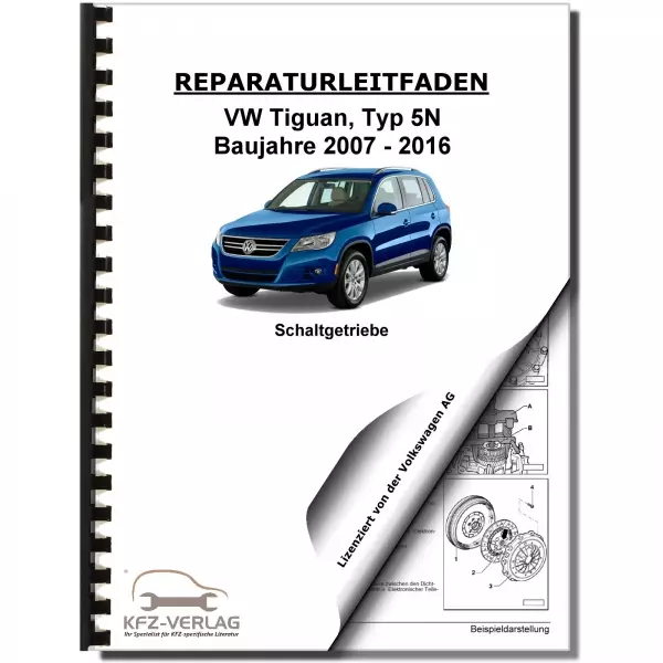 VW Tiguan 5N 2007-2016 6 Gang Schaltgetriebe Kupplung 02Q Reparaturanleitung
