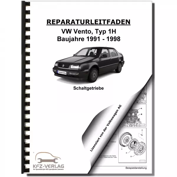 VW Vento Typ 1H 1991-1998 5 Gang Schaltgetriebe 02J Kupplung Reparaturanleitung