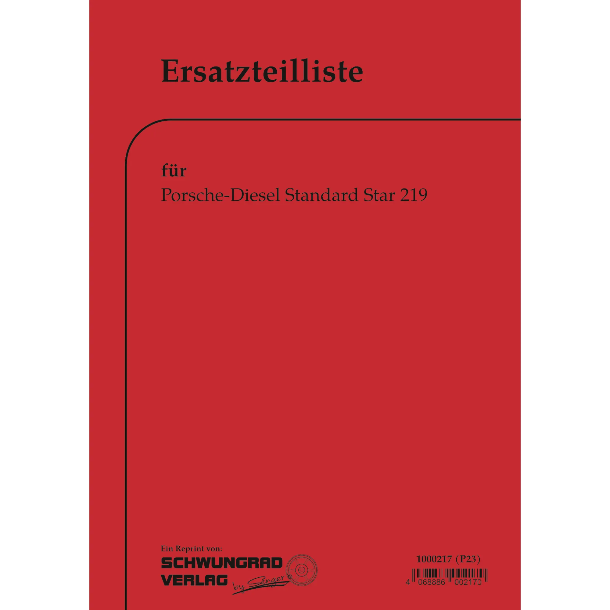 Produktbild von Porsche-Diesel Bulldog Standard Star 219 – Ersatzteile-Verzeichnis Als Buch – Deutsch