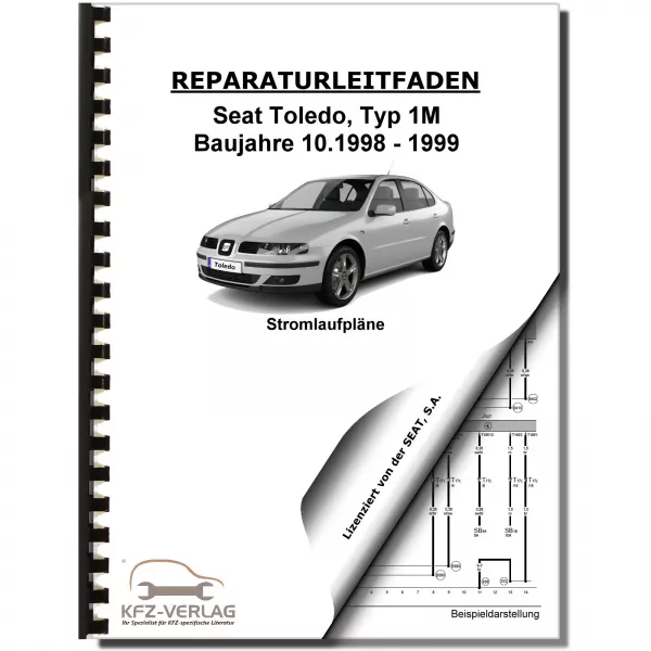SEAT Toledo Typ 1M 1998-1999 Schaltplan Stromlaufplan Verkabelung Elektrik Pläne