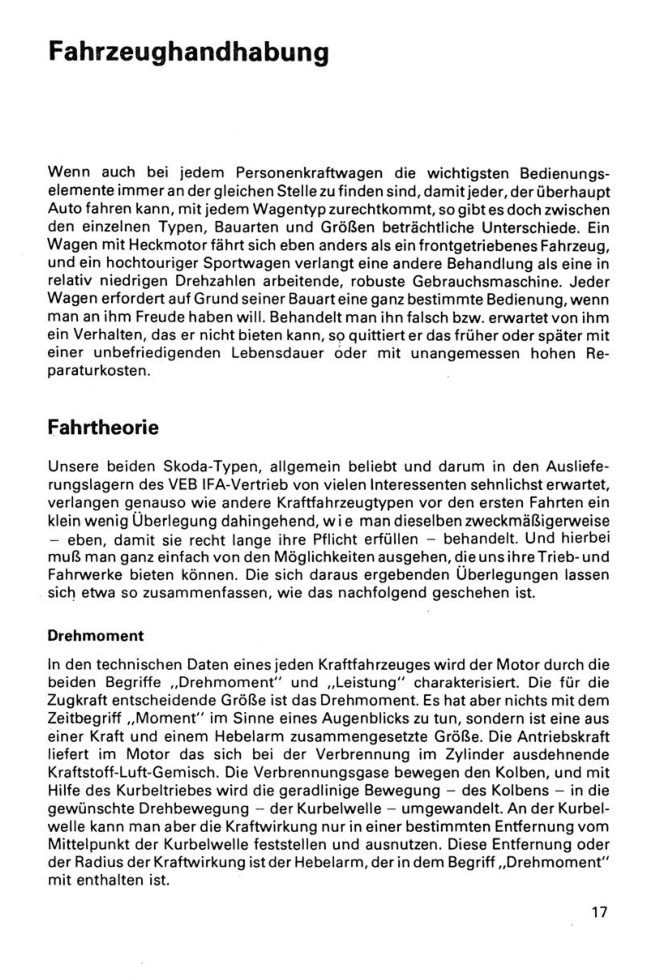 Ich fahre einen Skoda 1000MB, S 100 Kontrolltipps Reparaturtipps Transpress