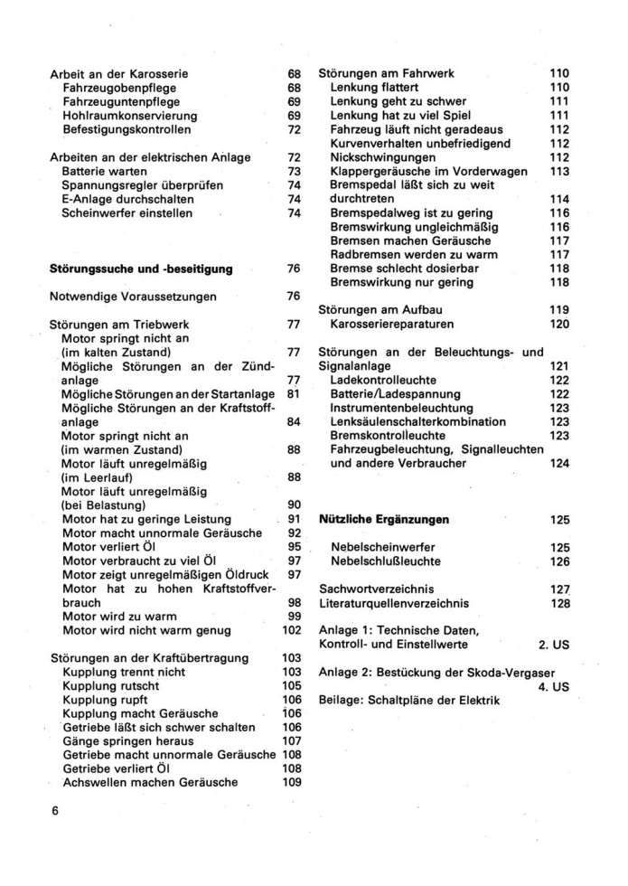 Ich fahre einen Skoda S100/105/110/120 S/L/R/LS/GLS Reparaturtipps Transpress