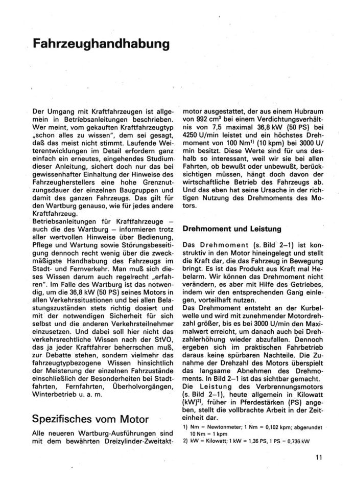 Ich fahre einen Wartburg Typ 353, 353W Kontrolltipps Reparaturtipps Transpress