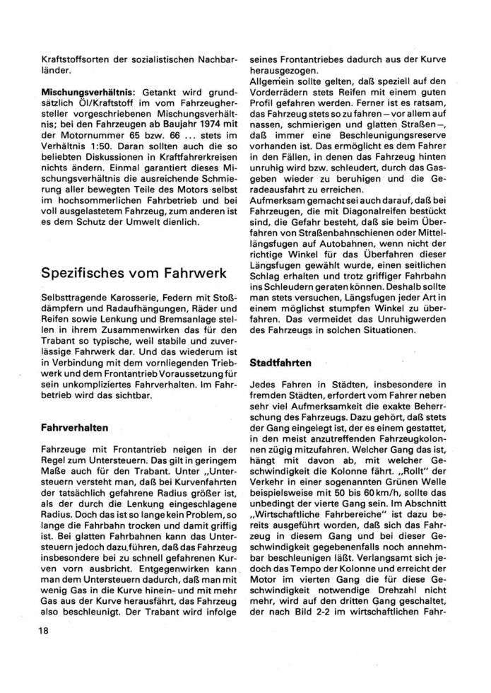 Ich fahre einen Trabant Typ 601 Standard, S Deluxe Reparaturtipps Transpress