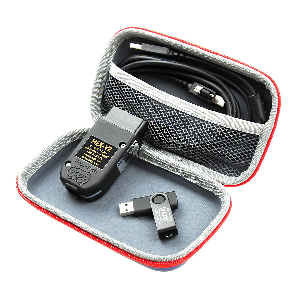 VCDS® HEX-V2® Basiskit Professional, Soft Case (USB) Diagnosegerät für VW, Audi, Seat, Skoda, Cupra