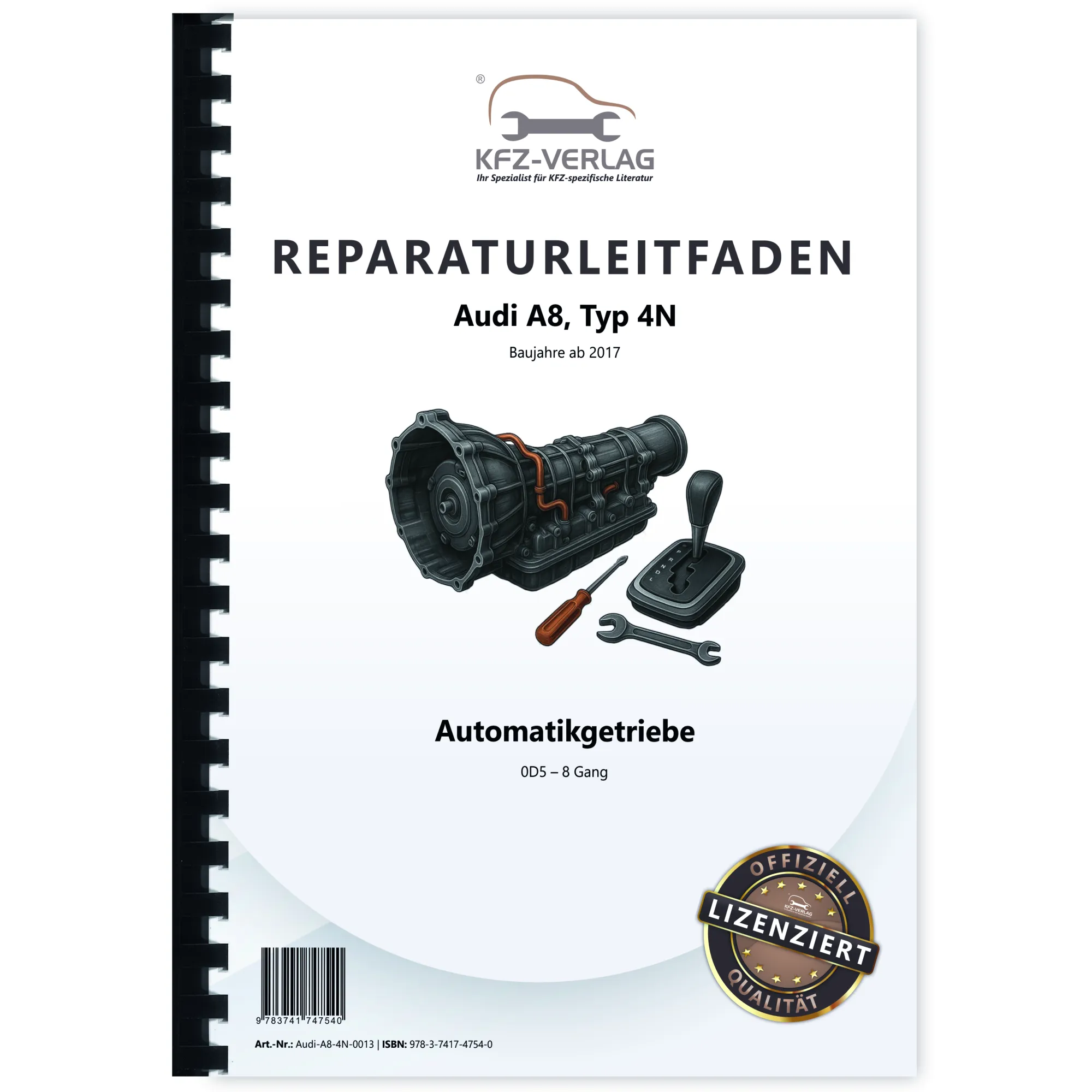 Audi A8 Typ 4N ab 2017 8 Gang Automatikgetriebe 0D5 Reparaturanleitung