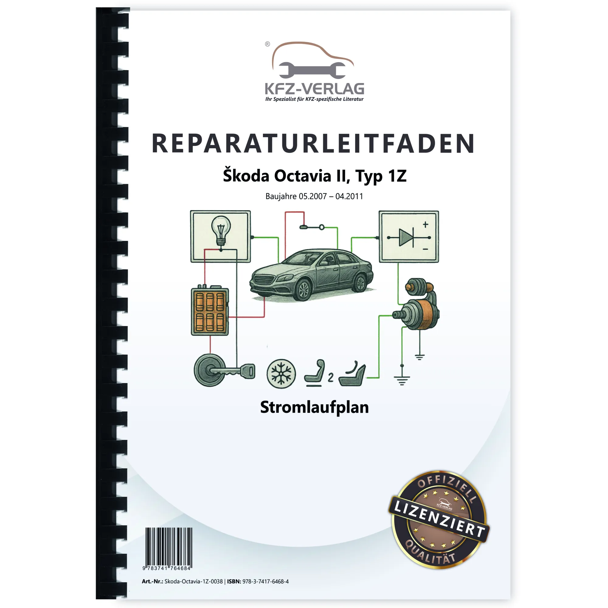 SKODA Octavia 1Z 2007-2011 Schaltplan Stromlaufplan Verkabelung Elektrik Pläne