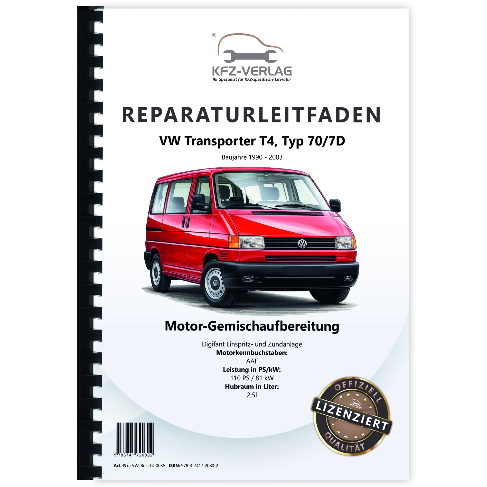 VW Transporter T4 90-03 Digifant Einspritz- Zündanlage 110 PS Reparaturanleitung