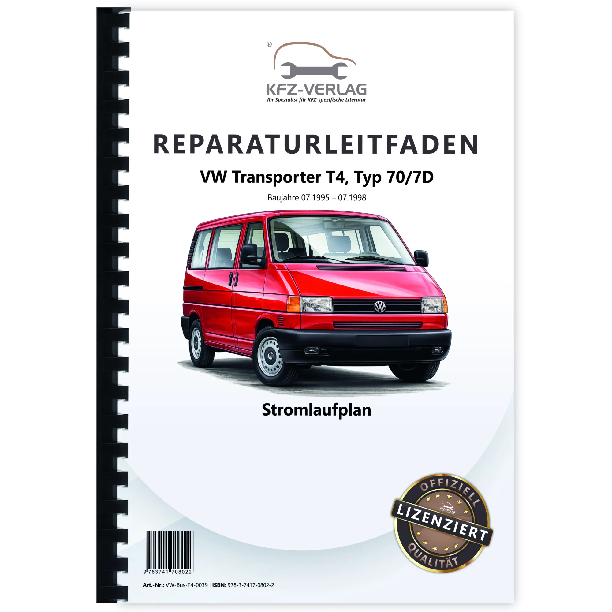 VW Transporter T4 (95-98) Schaltplan Stromlaufplan Verkabelung Elektrik Pläne