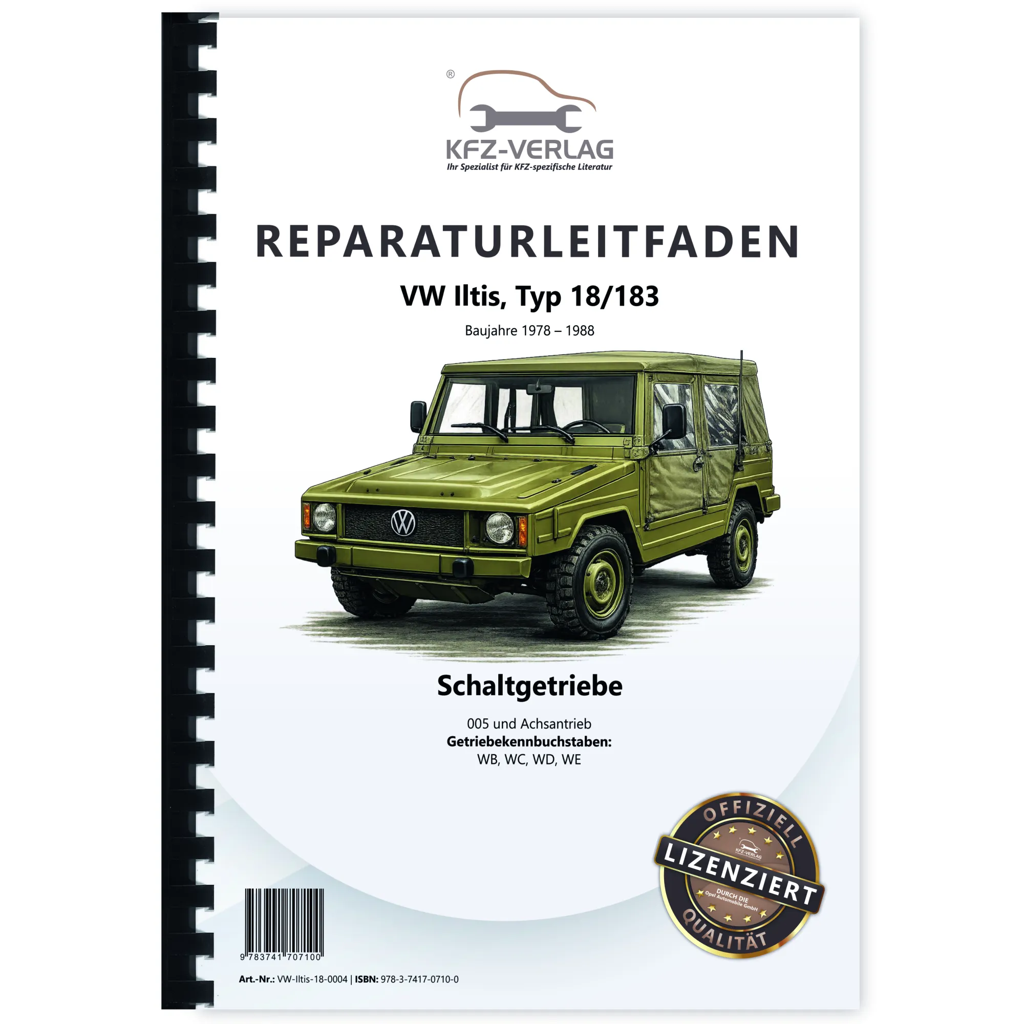 VW Iltis 183 1978-1988 4 Gang Schaltgetriebe Achsantrieb 005 Reparaturanleitung