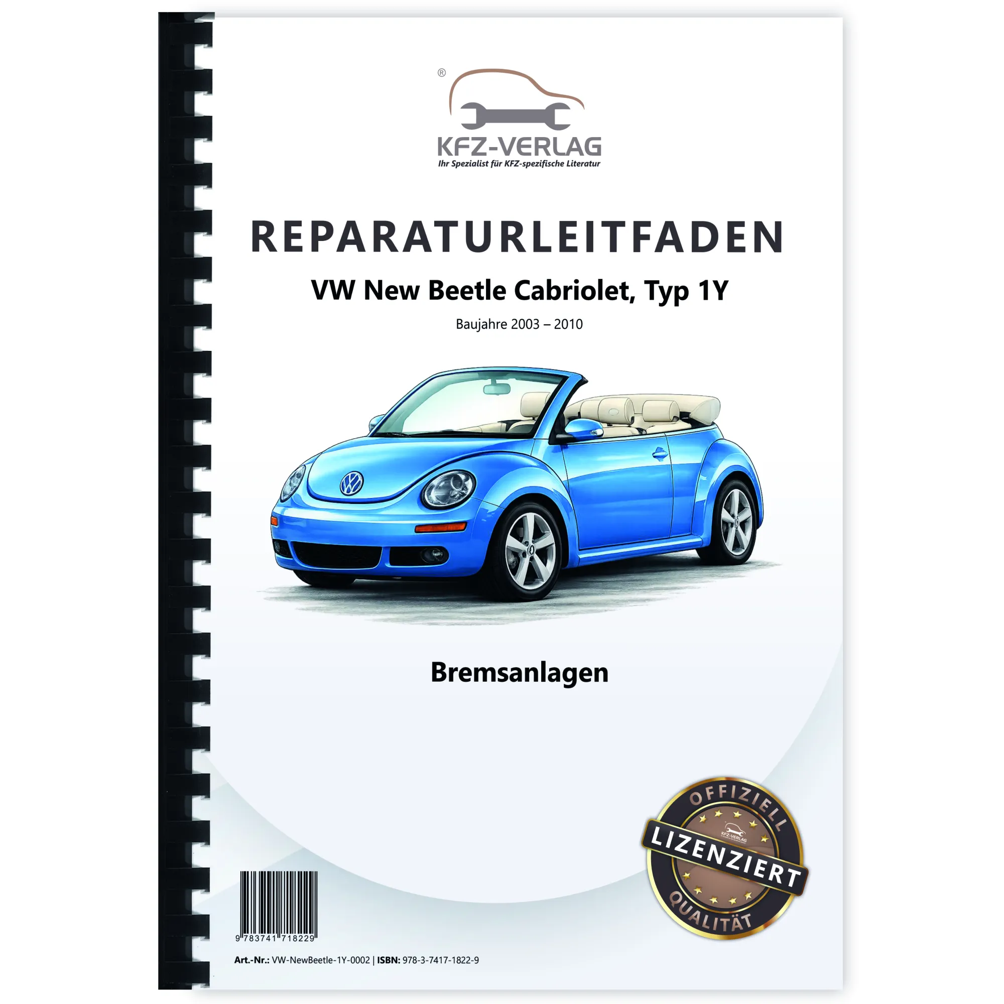 VW New Beetle Cabrio 1Y (03-10) Bremsanlagen Bremsen System Reparaturanleitung