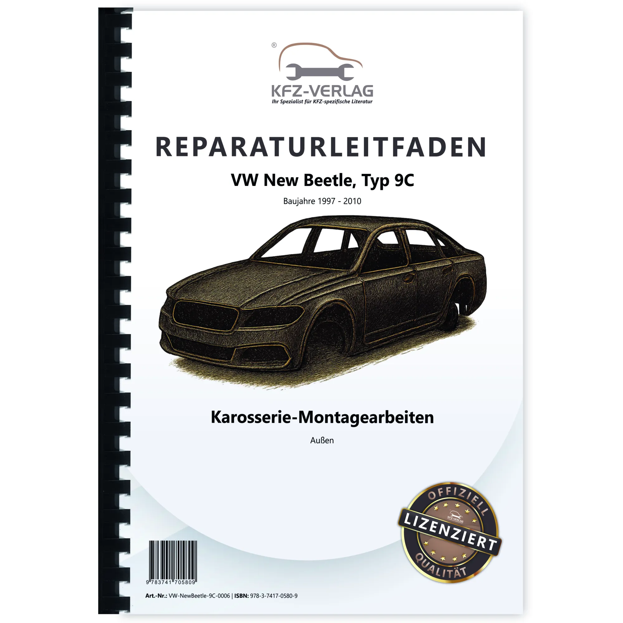 VW New Beetle 9C 1997-2010 Karosserie Montagearbeiten Außen Reparaturanleitung