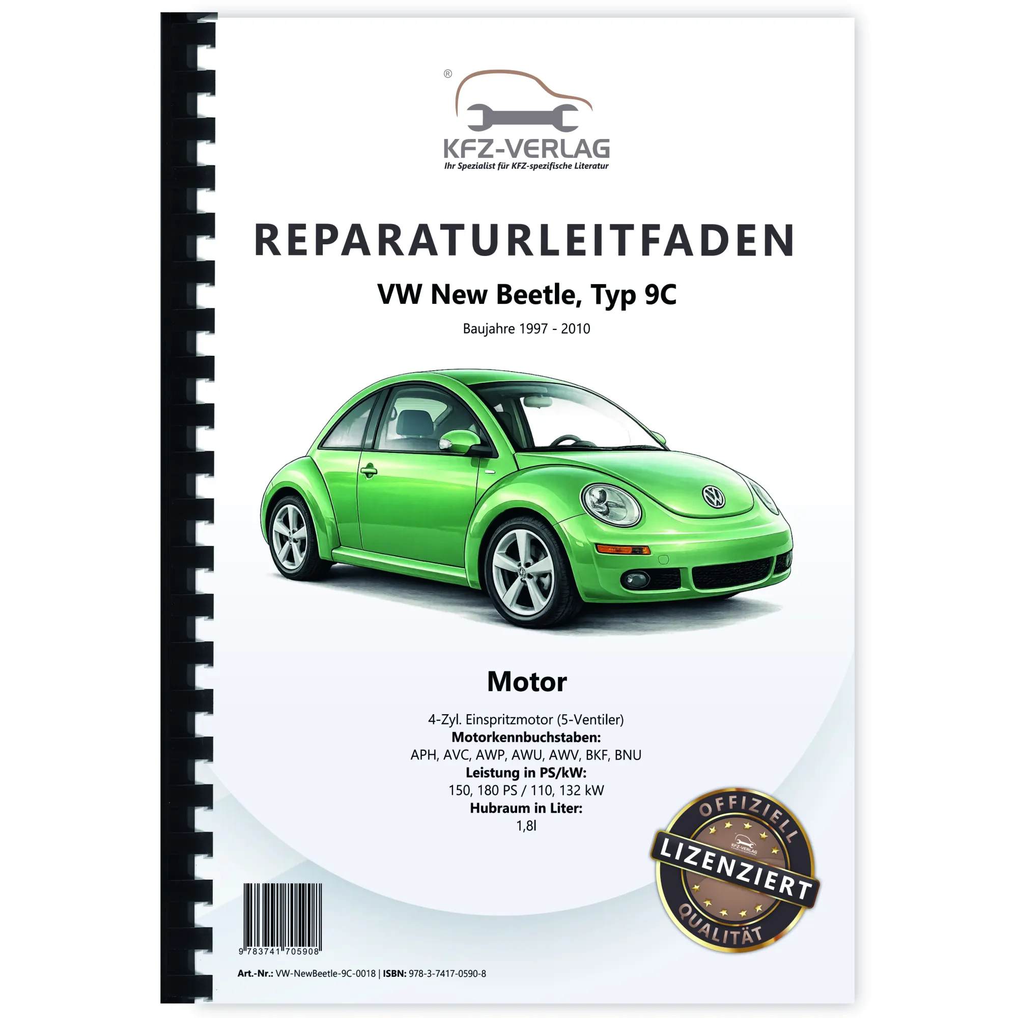 VW New Beetle 9C (97-10) 4-Zyl. 1,8l Benzinmotor 150-179 PS Reparaturanleitung