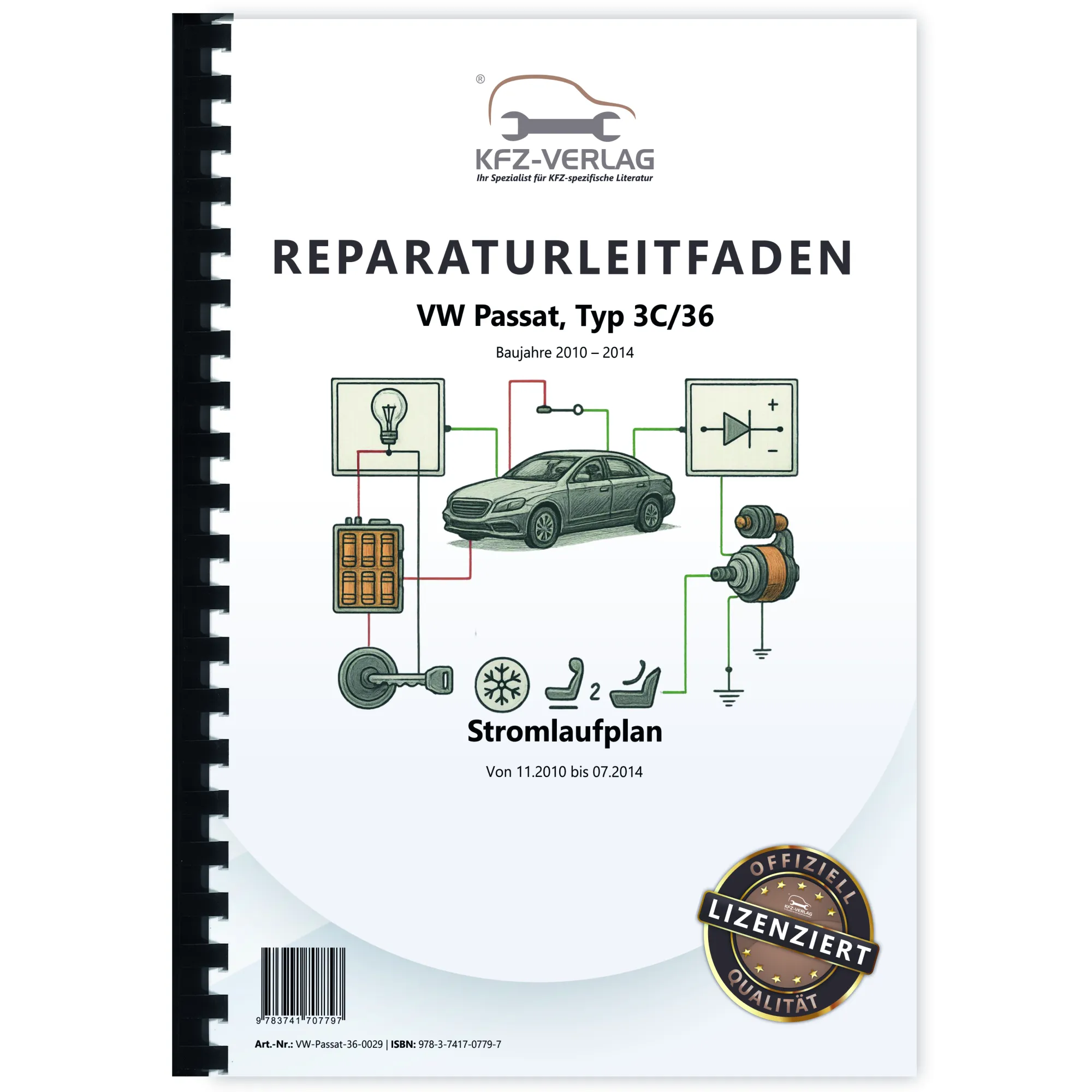 VW Passat 7 Typ 3C 2010-2014 Schaltplan Stromlaufplan Verkabelung Elektrik Pläne